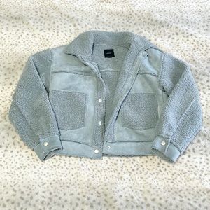 Faux Suede and Sherpa Moto Jacket